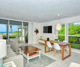 LaPlaya 101A Step out to the beach from your screened lanai Light and bright end unit