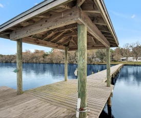 Riverfront House With Dock, Fishing, Charcoal BBQ, AMAZING Sunsets!!