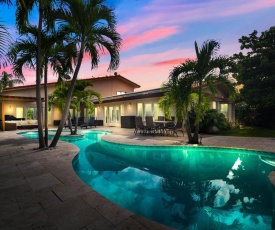 New Listing! Luxe Waterfront With Pool & Boat Dock Home