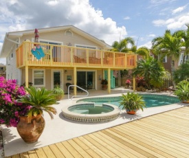 Waterfront close to Times Square Pier. Fishing dock & gazebo with hammock